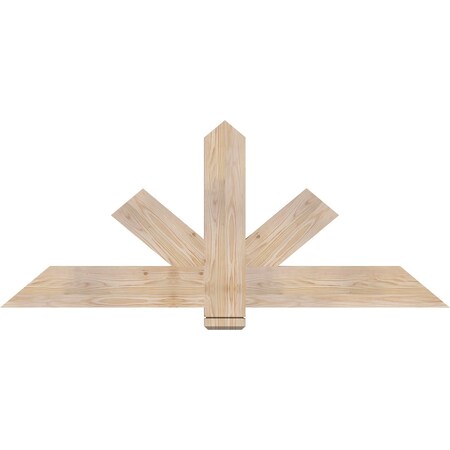 Ekena Millwork Kennewick Smooth Timber Gable Bracket, Douglas Fir, 60"W x 25"H x 1 1/2"D x 5 1/2"F, 10/12 Pitch GBW060X25X0206KEN00SDF